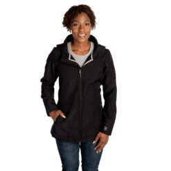 Zusa Women's Black Cross-Hatch Wanderlust Traveler Jacket -Best Clothing Shop ZW500 Model