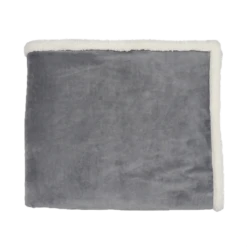 Zusa Charcoal/Ivory Oversized Sherpa ZZZs Blanket