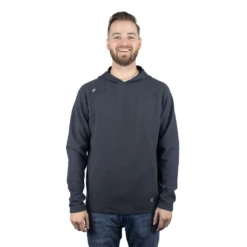 Zusa Unisex Charcoal Afton Textured Hoodie -Best Clothing Shop afton Mf