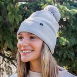 Zusa Light Grey Hyland Knit Beanie -Best Clothing Shop hyland LGrey