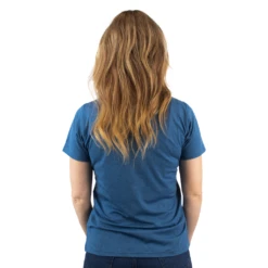 Zusa Women's Dark Lagoon Heather Itasca Polo -Best Clothing Shop itasca blue back 1 468c5813 fc89 4ed6 ac46 83e08e3ca3e1