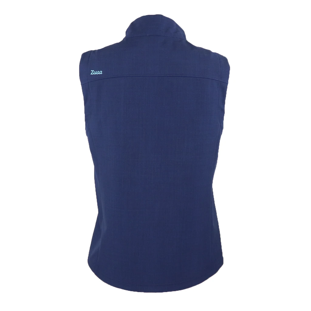 Zusa Women's Navy Cross-Hatch Wanderlust Vest 2 Zusa Women's Navy Cross-Hatch Wanderlust Vest - Image 2