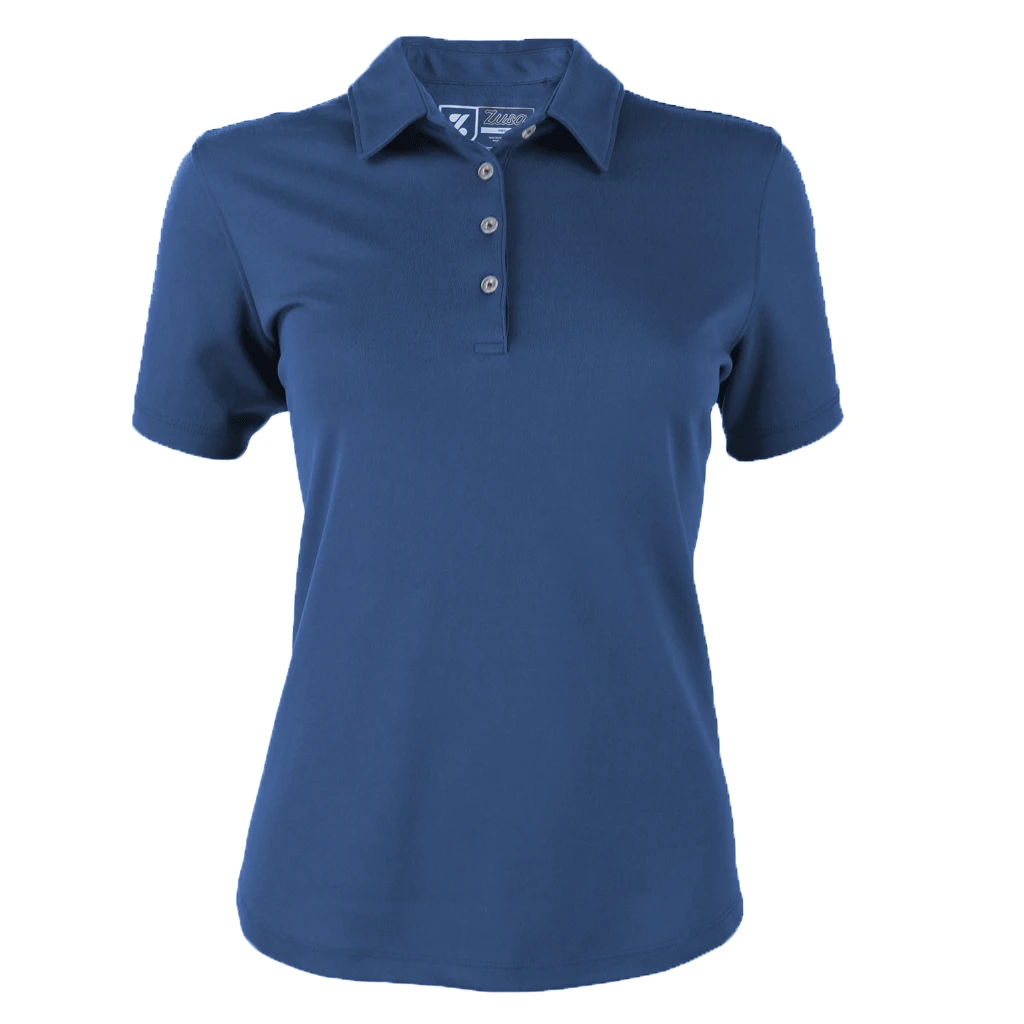Zusa Women's Navy Everyday Pique Polo 1 Zusa Women's Navy Everyday Pique Polo